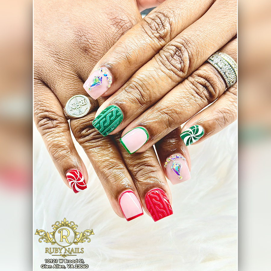 Christmas Nail Designs: Unwrap Holiday Magic at Ruby Nails in Glen Allen, VA 23060