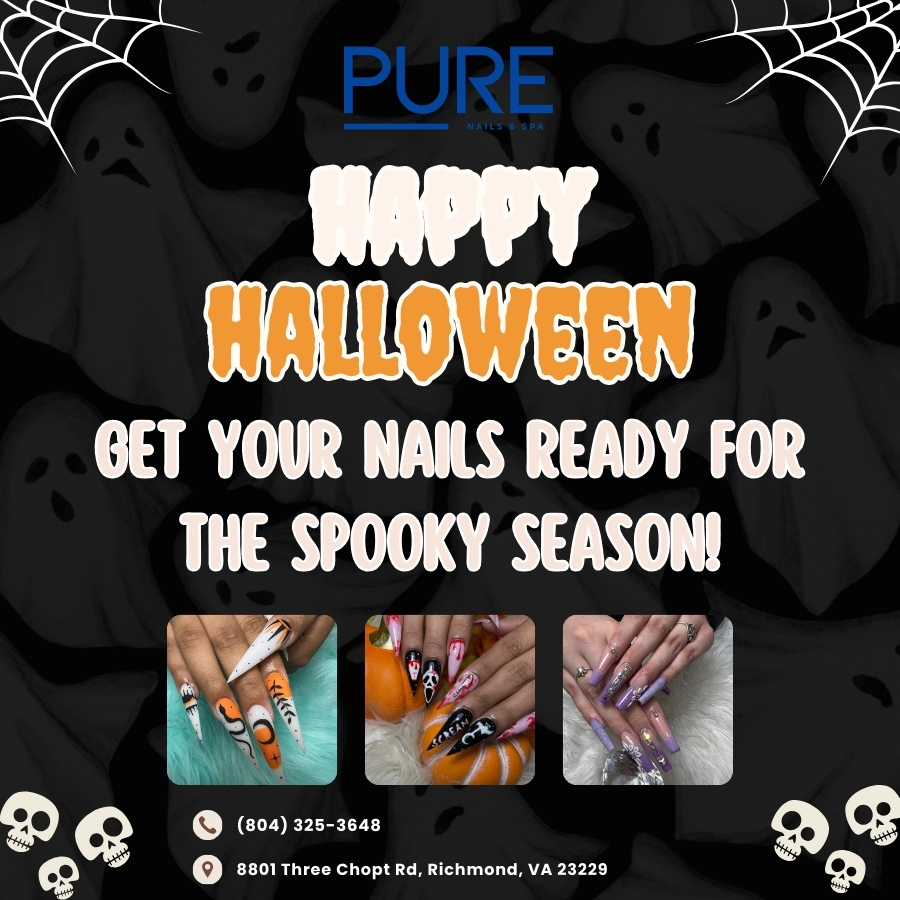 Get Your Spooky Nails Ready for Halloween 2024 at Pure Nails & Spa in Richmond, VA 23229