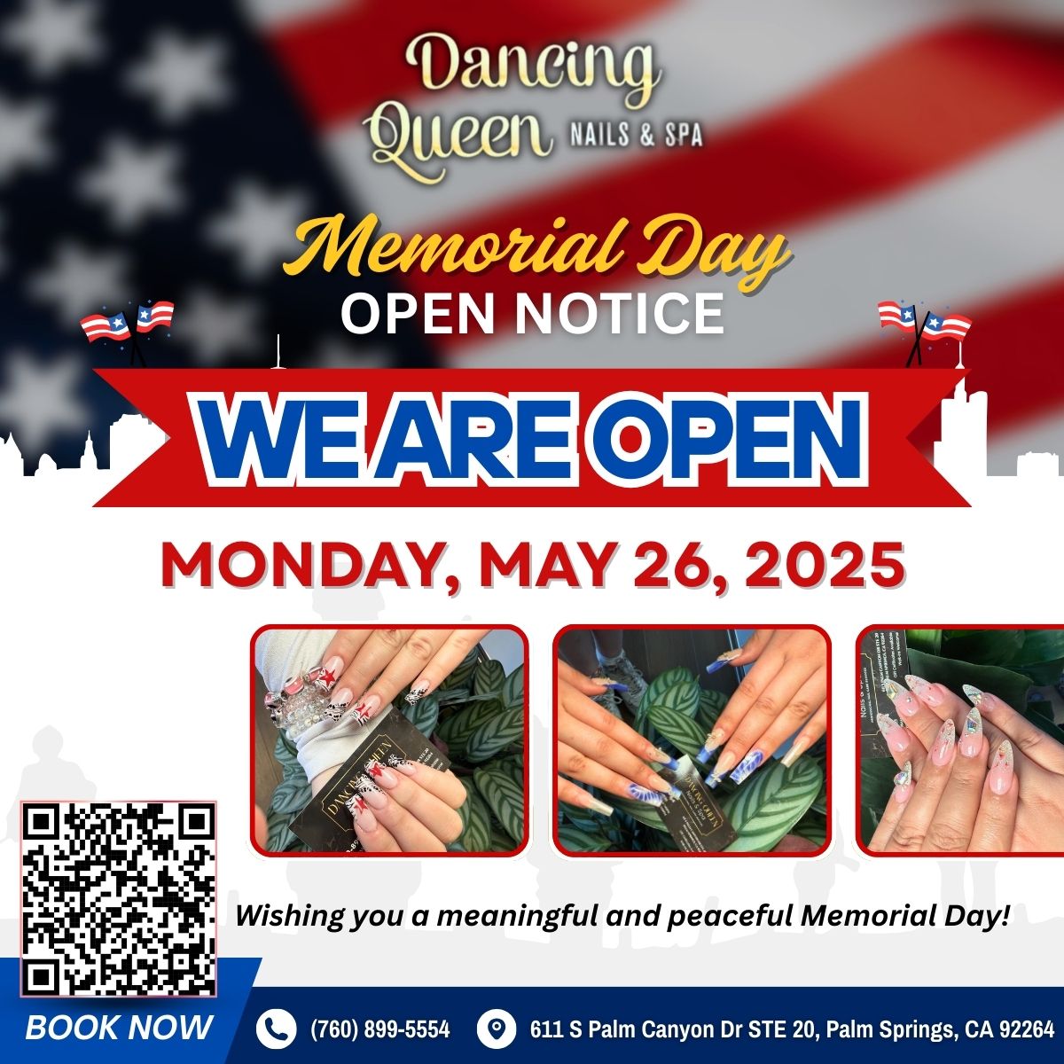 We're Open on Memorial Day – Monday, May 26, 2025