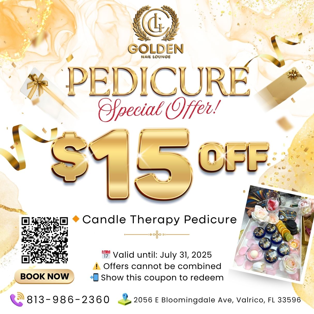 pedicure $15 OFF